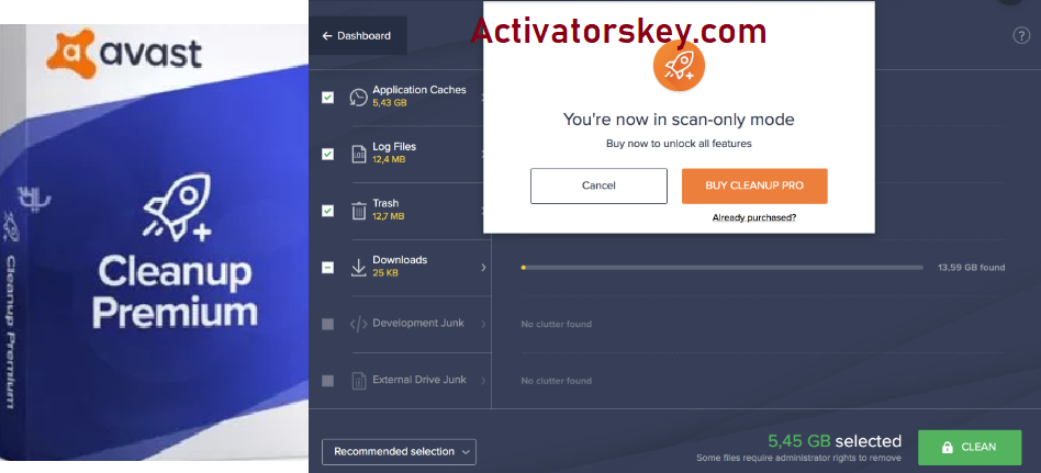 download avast cleanup license