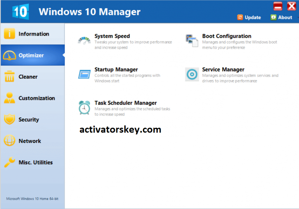 Windows 10 Manager 3.8.4 download the last version for mac
