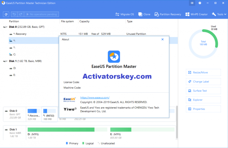 easeus partition master 11.9 license code free